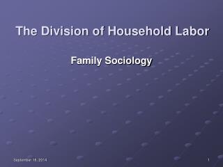 The Division of Household Labor