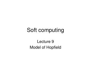 Soft computing