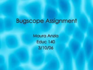 Bugscope Assignment