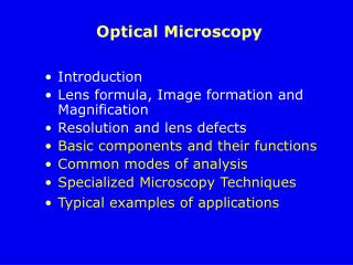 Optical Microscopy