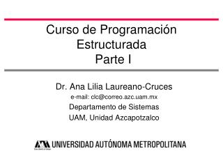 Curso de Programación Estructurada Parte I