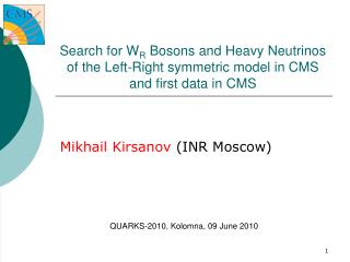 Mikhail Kirsanov (INR Moscow) ‏