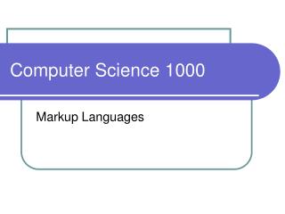 Computer Science 1000