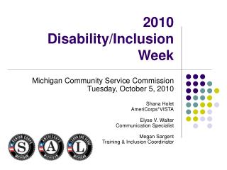 2010 Disability/Inclusion Week