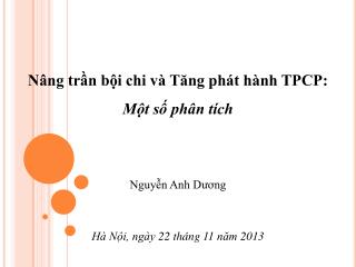 Nâng trần bội chi và Tăng phát hành TPCP: Một số phân tích