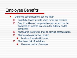 Employee Benefits