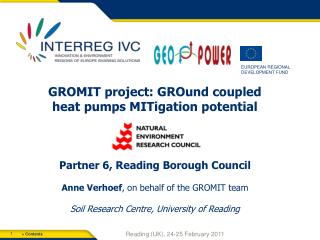 GROMIT project: GROund coupled heat pumps MITigation potential