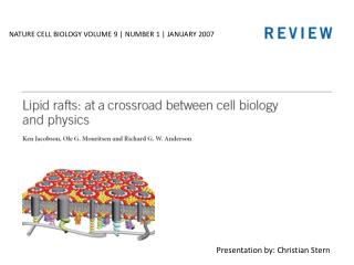 NATURE CELL BIOLOGY VOLUME 9 | NUMBER 1 | JANUARY 2007