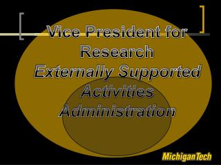 Vice President for Research Externally Supported Activities Administration
