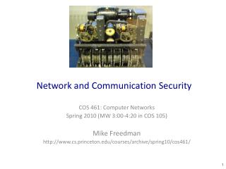 Network and Communication Security