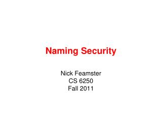 Naming Security