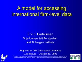 A model for accessing international firm-level data