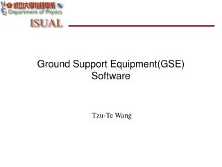Ground Support Equipment(GSE) Software
