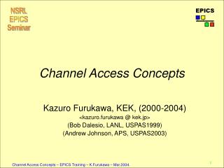 Channel Access Concepts