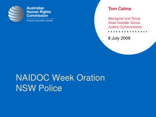 NAIDOC Week Oration NSW Police