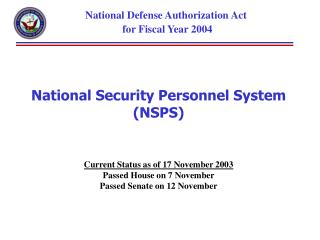 National Defense Authorization Act for Fiscal Year 2004