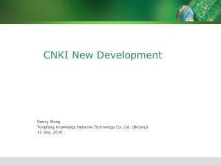 CNKI New Development