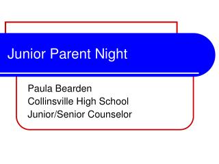 Junior Parent Night