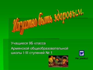 Учащиеся 9Б класса Армянской общеобразовательной школы I-III ступеней № 1