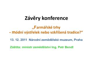 Závěry konference