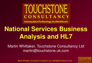 National Services Business Analysis and HL7