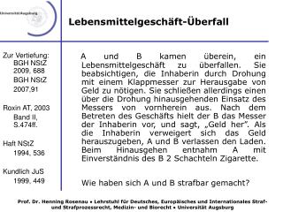 Lebensmittelgeschäft-Überfall