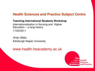 Health Sciences and Practice Subject Centre