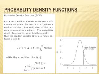 Probablity Density Functions