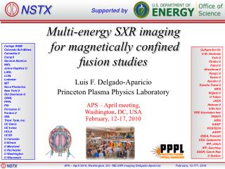 Multi-energy SXR imaging for magnetically confined fusion studies