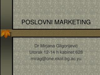 POSLOVN I MARKETING