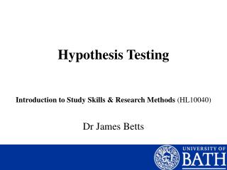 Hypothesis Testing