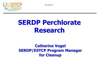 SERDP Perchlorate Research