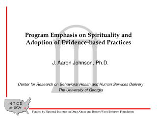 Program Emphasis on Spirituality and Adoption of Evidence-based Practices