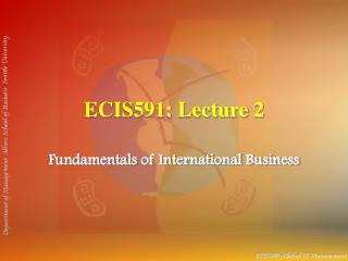 ECIS591: Lecture 2