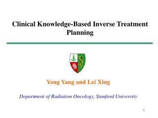 Clinical Knowledge-Based Inverse Treatment Planning