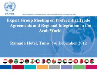 Expert Group Meeting on Preferential Trade Agreements and Regional Integration in the Arab World