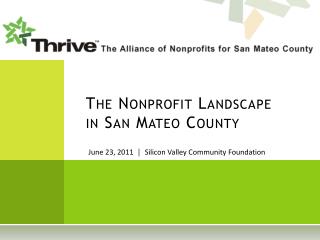 The Nonprofit Landscape in San Mateo County