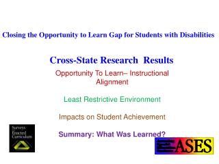 Closing the Opportunity to Learn Gap for Students with Disabilities