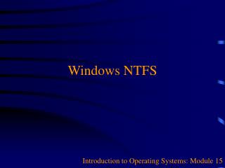 Windows NTFS