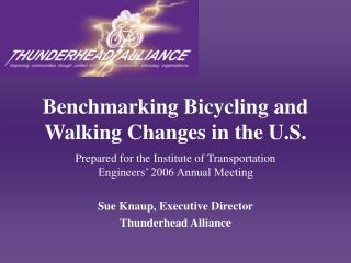 Benchmarking Bicycling and Walking Changes in the U.S.