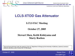 LCLS-XTOD Gas Attenuator