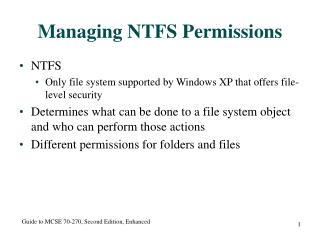 Managing NTFS Permissions