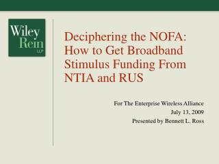 Deciphering the NOFA: How to Get Broadband Stimulus Funding From NTIA and RUS