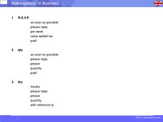 Abbreviations in business