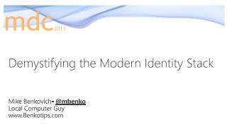Demystifying the Modern Identity Stack