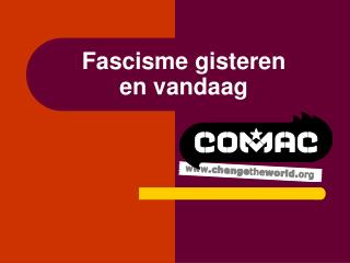 Fascisme gisteren en vandaag