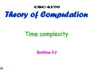 Time complexity