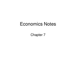 Economics Notes