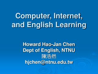 Computer, Internet, and English Learning