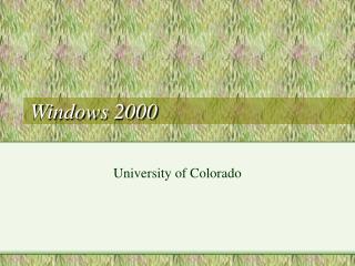 Windows 2000